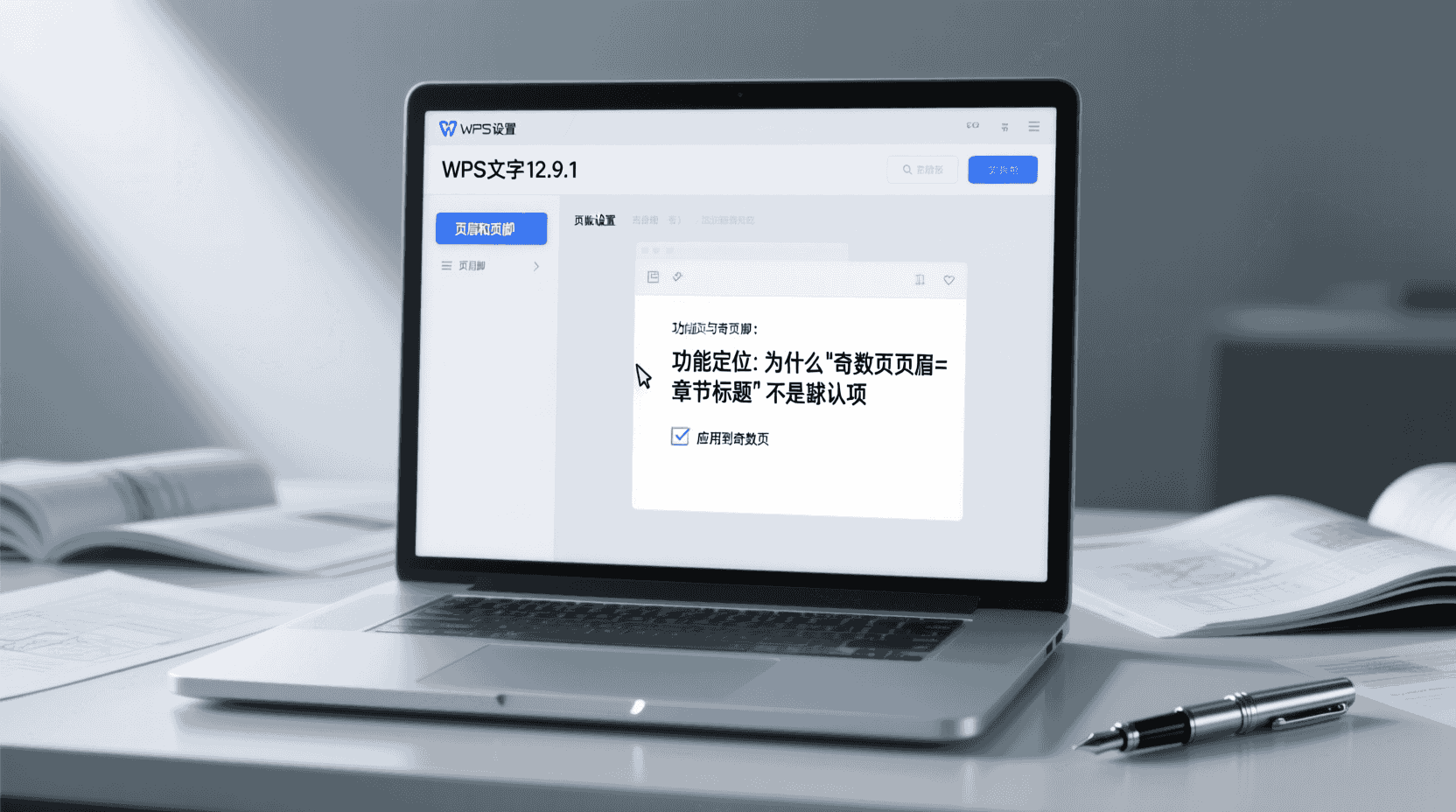功能定位：为什么“奇数页页眉=章节标题”不是默认项
